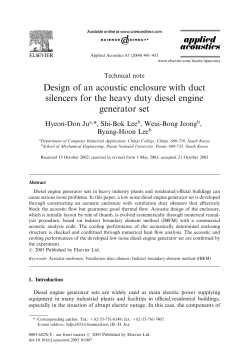 Design of an acoustic enclosure with duct silencers for the heavy