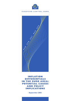 Inflation differentials in the euro area: potential causes and