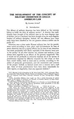 the development of the concept of military