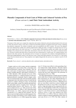 Phenolic Compounds of Seed Coats of White and Coloured