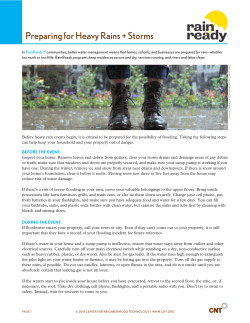 Preparing for Heavy Rains + Storms