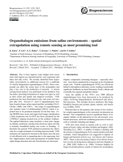Organohalogen emissions from saline environments