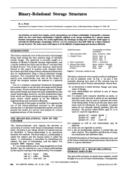 Binary-Relational Storage Structures