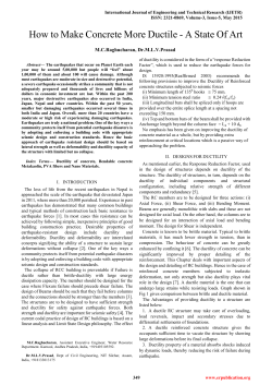 How to Make Concrete More Ductile - A State Of Art (PDF