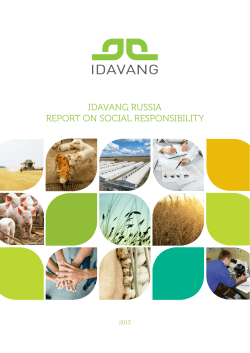 IDAVANG RussIA REPORT ON sOCIAL REsPONsIBILITY