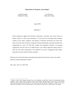 Wintertime for Deceptive Advertising?