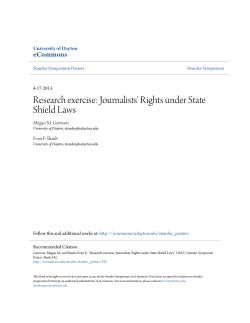 Research exercise: Journalists` Rights under State