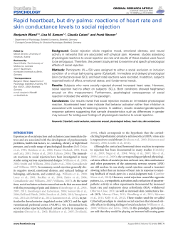 Rapid heartbeat, but dry palms: reactions of heart rate and skin