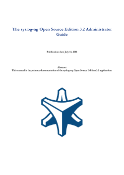 The syslog-ng Open Source Edition 3.2 Administrator