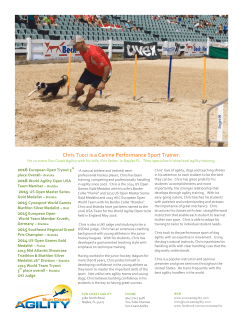 Chris Tucci is a Canine Performance Sport Trainer.