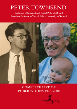 Peter townsend - University of Bristol