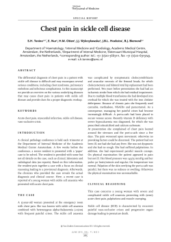 Chest pain in sickle cell disease