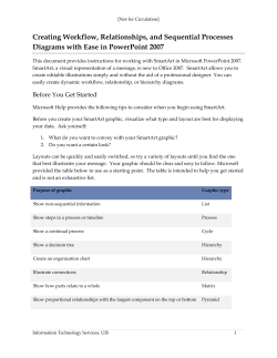 Creating Workflow, Relationships, and Sequential Processes