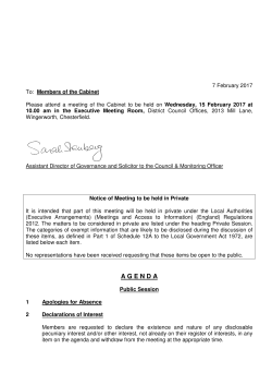 agenda - North East Derbyshire District Council