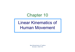 Ch t 10 apter 10 Linear Kinematics of Human Movement