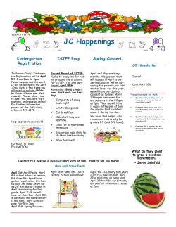 JC- April 2016 Newsletter
