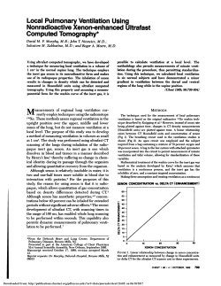 Local Pulmonary Ventilation Using Nonradioactive Xenon