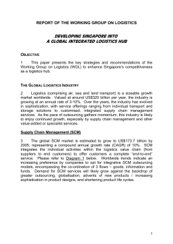 DEVELOPING SINGAPORE INTO A GLOBAL INTEGRATED