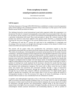 From cacophony to music: sound perception in ancient