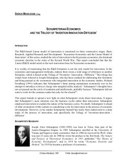 schumpeterian economics and the trilogy of `invention