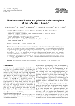 Abundance stratification and pulsation in the atmosphere of the roAp