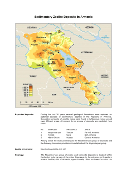 Sedimentary Zeolite Deposits in Armenia