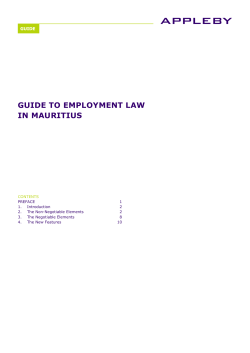 guide to employment law in mauritius