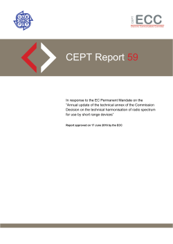 CEPT Report 59 - ECO Documentation Database