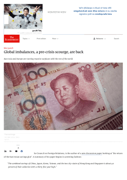 Global imbalances, a pre-crisis scourge, are back