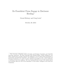 Do Fraudulent Firms Engage in Disclosure Herding?