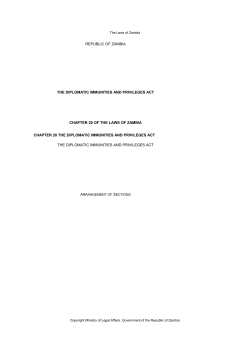 Diplomatic Immunities and Privileges Act