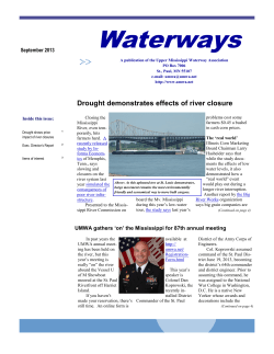 September 2013 Newsletter - Upper Mississippi Waterway Association