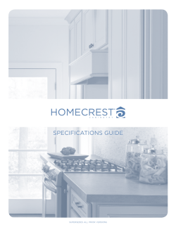 specifications guide - HomeCrest Cabinetry