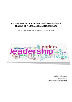 behavioral profile of an effective german leader of a global