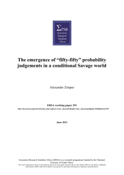 The emergence of &ldquo;fifty-fifty&rdquo; probability judgements in a conditional