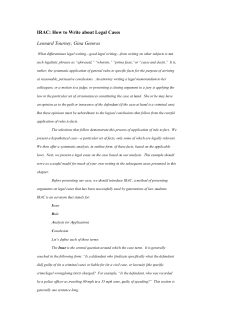 IRAC: How to Write About Legal Cases