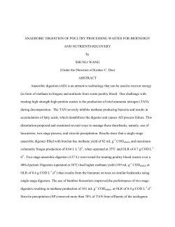 ANAEROBIC DIGESTION OF POULTRY PROCESSING WASTES