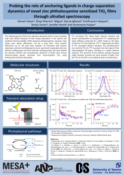 Conclusions Introduction Molecular structures Transient absorption