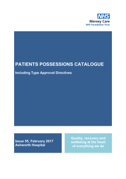 patients possessions catalogue