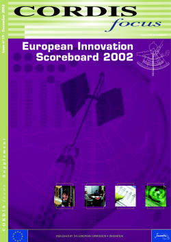 European Innovation Scoreboard 2002