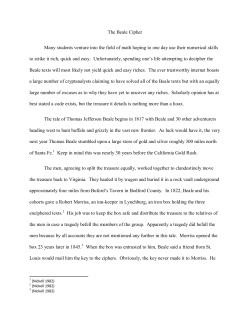 The Beale Cipher