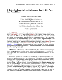 First Part of Case Excerpts for Week 10, June 3, 2014