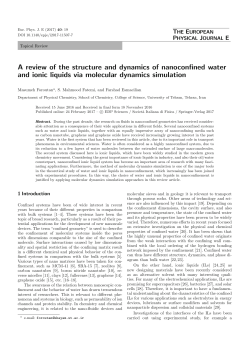 A review of the structure and dynamics of nanoconfined water and