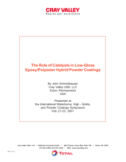 The Role of Catalysts in Low-Gloss Epoxy/Polyester