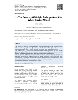 Is The Country Of Origin An Important Cue When