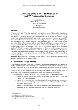 Leveraging SKOS to Trace the Overhaul of the STW Thesaurus for