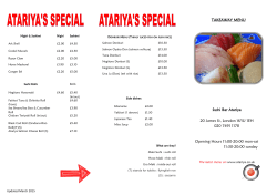 Side dishes - Sushi Bar Atariya