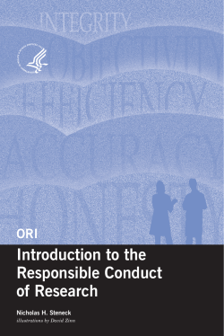 ORI Introduction to the Responsible Conduct of Research