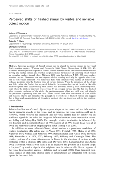 Perceived shifts of flashed stimuli by visible and invisible object motion