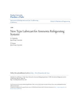 New Type Lubricant for Ammonia Refrigerating - Purdue e-Pubs